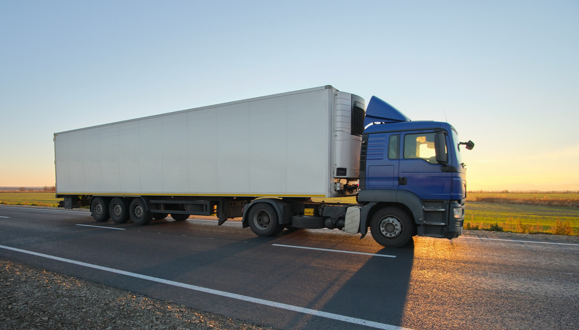 Cargo truck on the highway